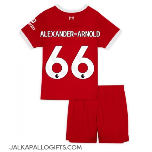 Liverpool Alexander-Arnold #66 Koti Peliasu Lasten 2023-24 Lyhythihainen (+ Lyhyet housut)